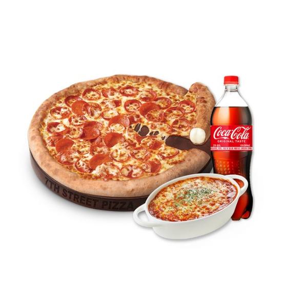 [7번가피자] 페페로니 치즈링 L+오븐스파게티+콜라1.25L