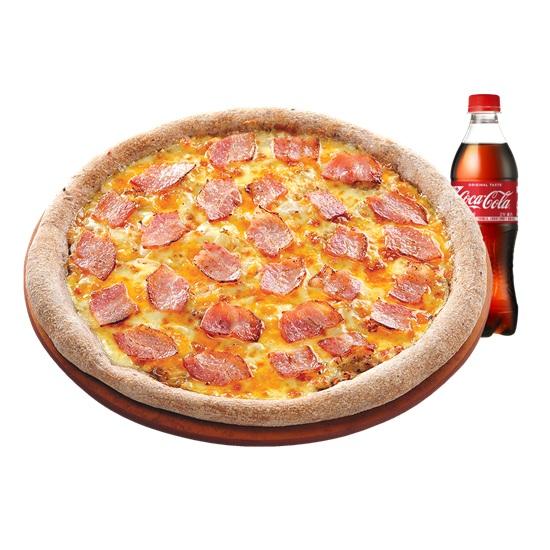베이컨체다치즈피자 R + 코카콜라 500ml