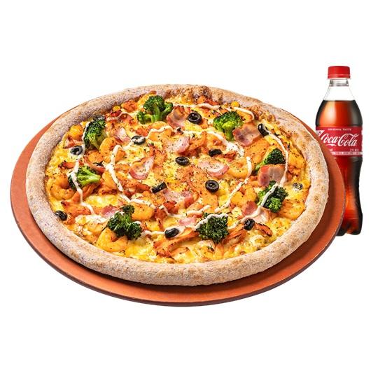 쉬림프n핫치킨피자 R + 코카콜라 500ml
