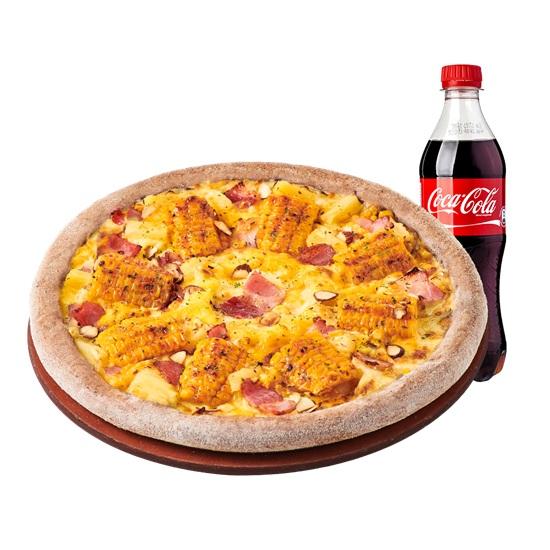 옥수수피자 R + 코카콜라 500ml