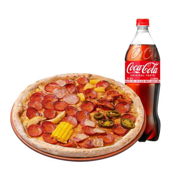 페페로니팔자피자 L + 코카콜라1.25L