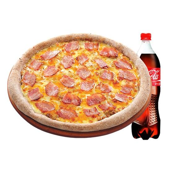 베이컨체다치즈피자 L + 코카콜라 1.25L