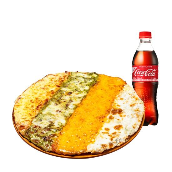 콰트로 치즈피자 R + 코카콜라 500ml