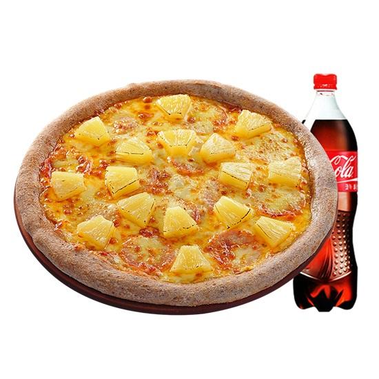 하와이안피자 L + 코카콜라 1.25L