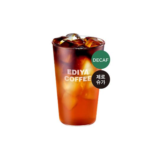 [이디야커피] 디카페인 (L)ICED 제로슈가아샷추복숭아