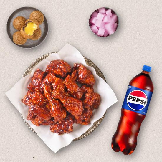 땡초치킨+더블치즈볼+콜라1.25L