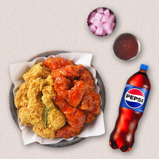 후라이드반양념반+콜라1.25L