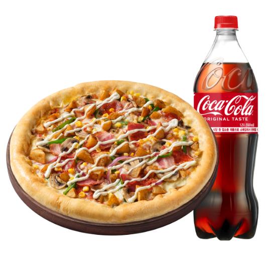 베이컨포테이토 치즈크러스트M + 콜라 1.25L
