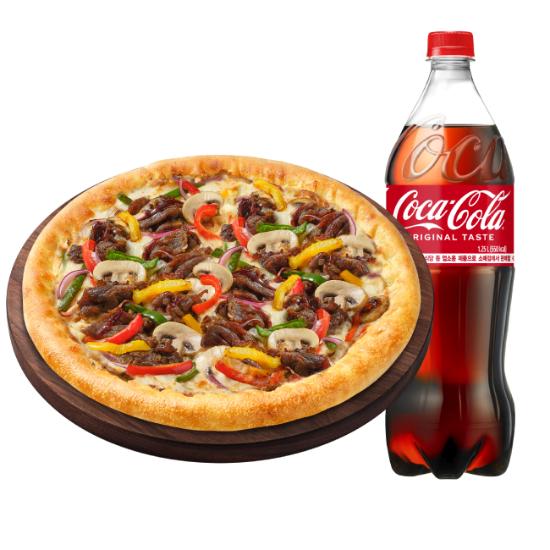 직화불고기 치즈크러스트M + 콜라 1.25L