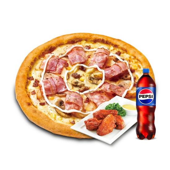[미스터피자] 포테이토M+핫윙4+콜라1.25L