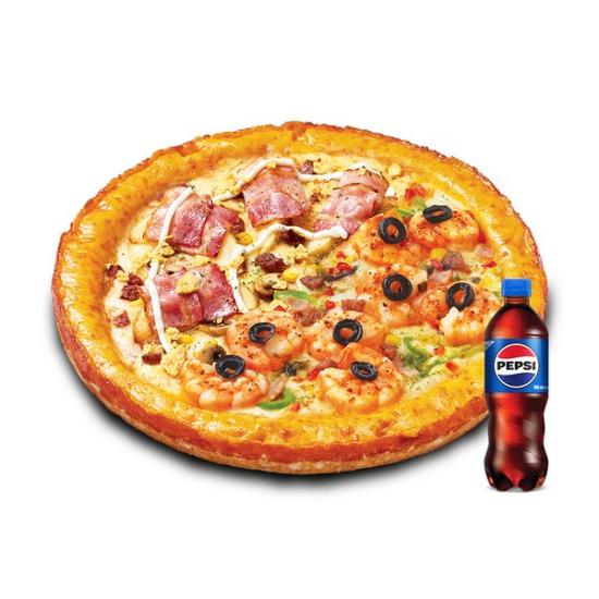 [미스터피자] 하프앤하프M+콜라500ML
