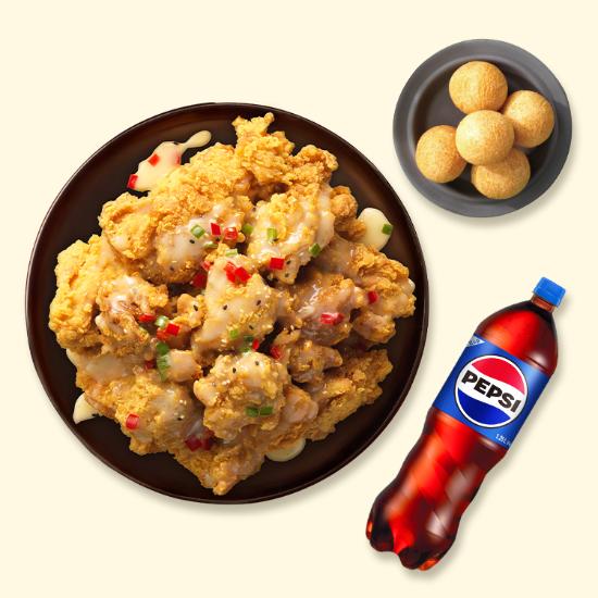 맵슐랭순살치킨+치즈볼+콜라1.25L