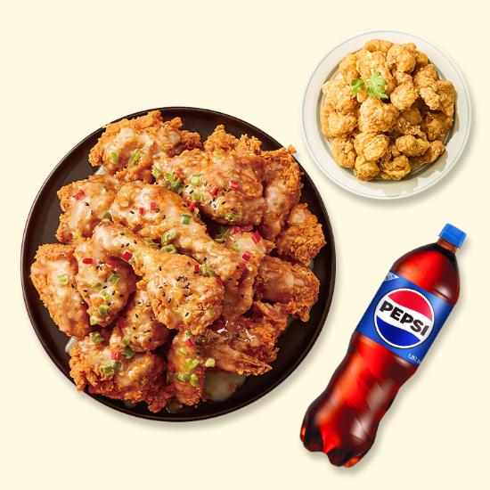맵슐랭치킨+매콤똥집튀김+콜라1.25L