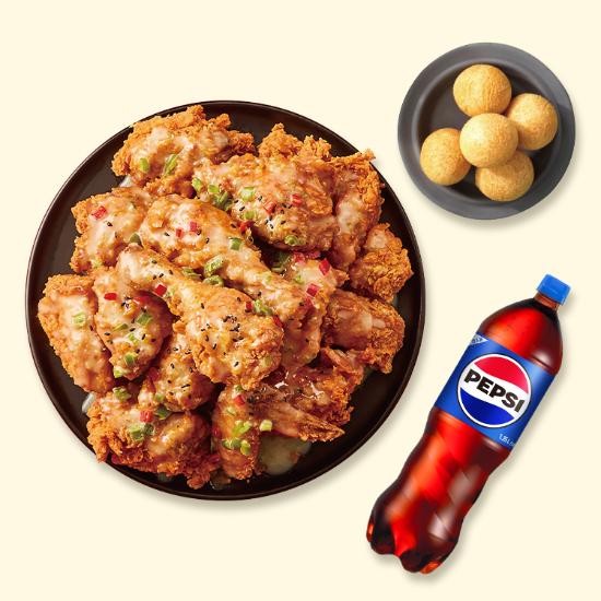 맵슐랭치킨+치즈볼+콜라1.25L