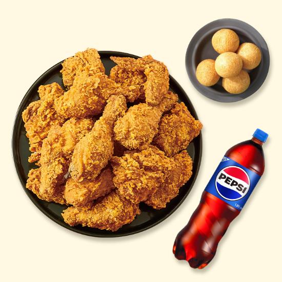 후라이드치킨+치즈볼+콜라1.25L