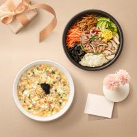 [본죽/비빔밥] 쇠고기야채죽+돌솥 소불고기나물비빔밥