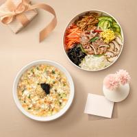 [본죽/비빔밥] 쇠고기야채죽+소불고기나물비빔밥